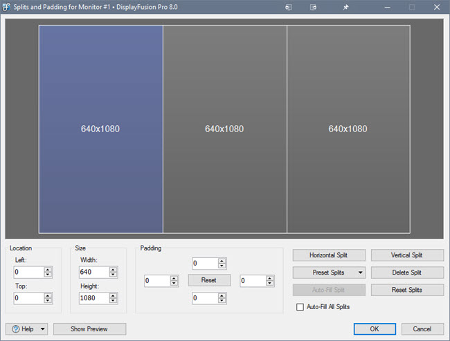 DisplayFusion Monitor Splitting