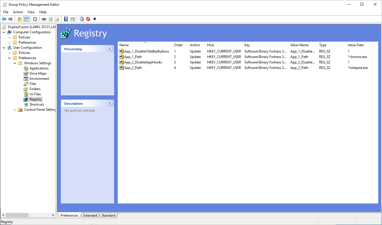 GPM Editor Registry List