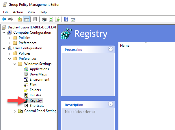 GPM Editor, Registry